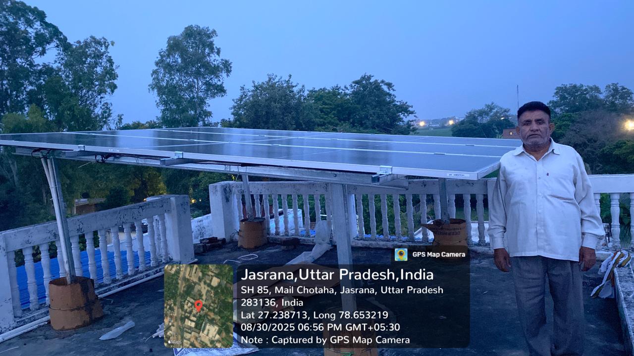 Happy Solar Customer in Agra